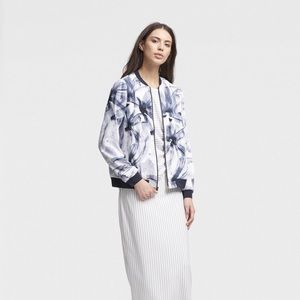 DKNY Watercolour Floral Bomber Jacket
